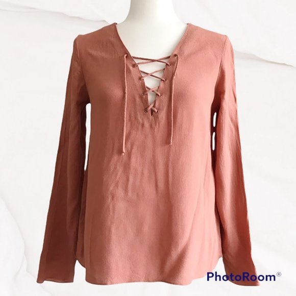 Aritzia Wilfred Free Flowy Pink Top (S) - Picture 1 of 7